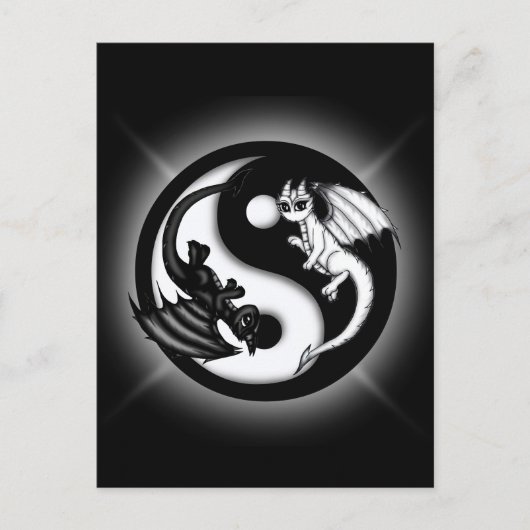 Carte Postale Yin Yang Dragons (Devant)