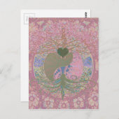 Carte Postale Yin Yang en rose (Devant / Derrière)