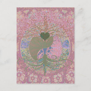 Carte Postale Yin Yang en rose