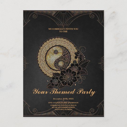 Carte Postale Yin yang est le symbole qui représente l'équilibre (Devant)