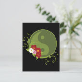 Carte Postale Yin Yang et les fleurs (Debout devant)