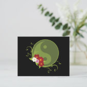 Carte Postale Yin Yang et les fleurs (Debout devant)