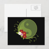 Carte Postale Yin Yang et les fleurs (Devant / Derrière)