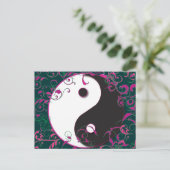 Carte Postale Yin & Yang Floral Design (Debout devant)