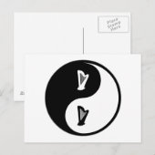 Carte Postale Yin Yang Harp (Devant / Derrière)