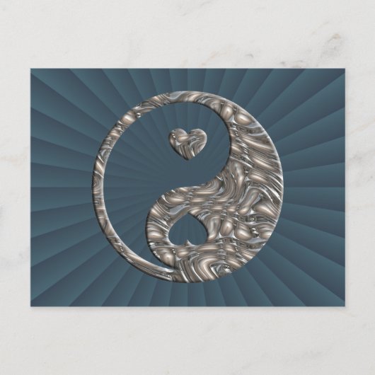 Carte Postale Yin & Yang / Hearts SILVER (Devant)