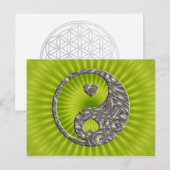 Carte Postale Yin & Yang / Hearts SILVER (Devant / Derrière)