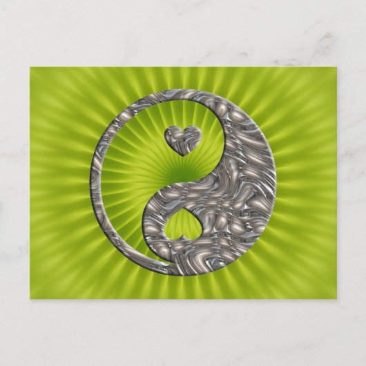 Carte Postale Yin & Yang / Hearts SILVER (Devant)