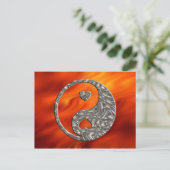 Carte Postale Yin & Yang / Hearts SILVER (Debout devant)