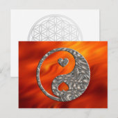 Carte Postale Yin & Yang / Hearts SILVER (Devant / Derrière)