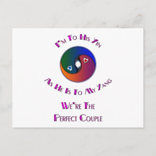 Carte Postale Yin Yang L'A Couple À Lui Verse