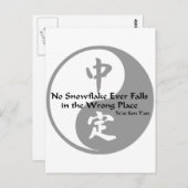 Carte Postale Yin Yang - Pas de lac de neige (Devant / Derrière)