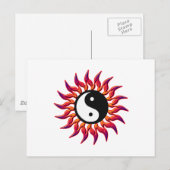Carte Postale Yin Yang Sun flamboyant (Devant / Derrière)