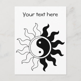 Carte Postale Yin Yang symbole soleil