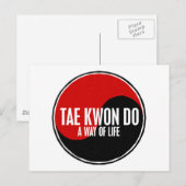 Carte Postale Yin Yang Tae Kwon Do 1 (Devant / Derrière)
