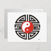 Carte Postale Yin Yang tattoo (Devant / Derrière)