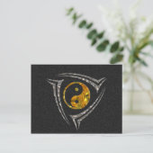 Carte Postale Yin & Yang / Tribal - or argent (Debout devant)