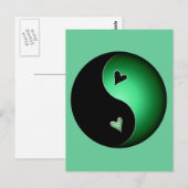 Carte Postale yin yang vert (Devant / Derrière)