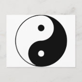 Carte Postale Yin Yang Ying signe taoïste chinois Taijitu chinoi (Devant)