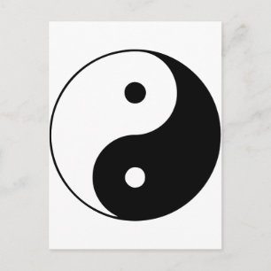 Carte Postale Yin Yang Ying signe taoïste chinois Taijitu chinoi