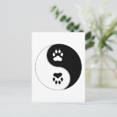 Carte Postale Ying Yang Empreinte de patte (Debout devant)