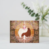 Carte Postale Ying Yang Heart Tree of Life (Debout devant)
