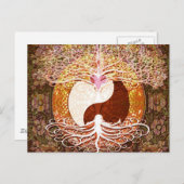 Carte Postale Ying Yang Heart Tree of Life (Devant / Derrière)