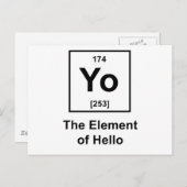 Carte Postale Yo ! L'élément de Hello (Devant / Derrière)