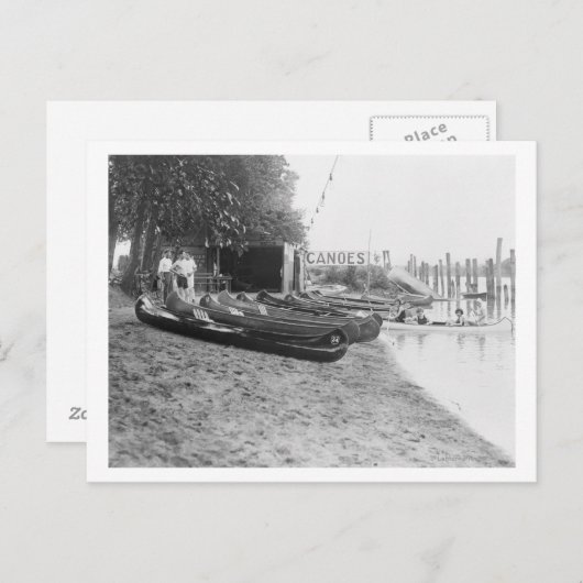 Carte Postale Yocum Canoe House, Arlington Beach Park (Devant / Derrière)