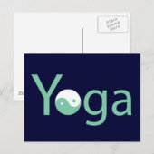 Carte Postale Yoga avec Yin Yang (Devant / Derrière)