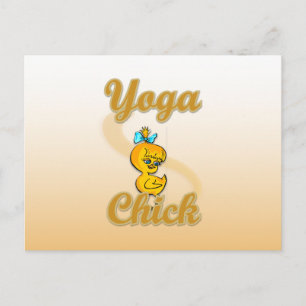 Carte Postale Yoga chick