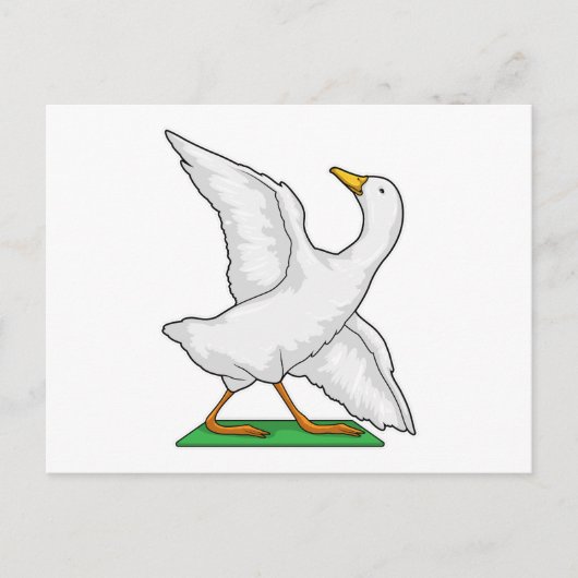 Carte Postale Yoga de canard Méditation Fitness (Devant)