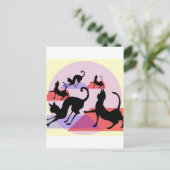 Carte Postale yoga de chat (Debout devant)