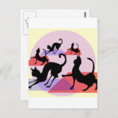 Carte Postale yoga de chat (Devant / Derrière)