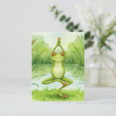 Carte postale Yoga de grenouille (Debout devant)