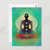 Carte postale Yoga de méditation (Devant / Derrière)