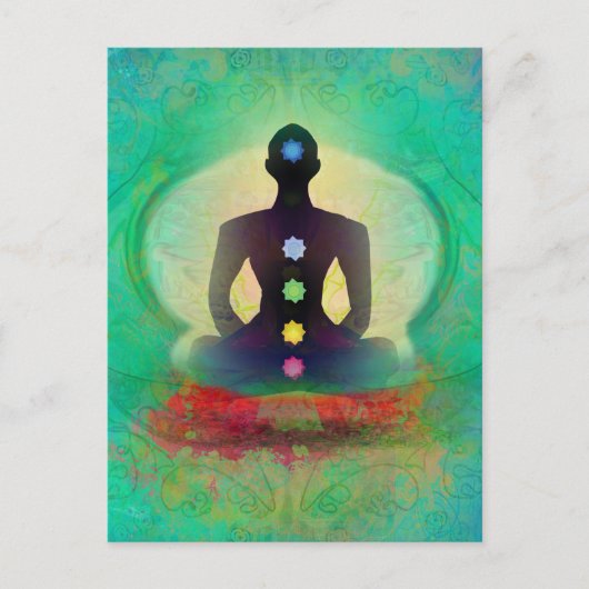 Carte postale Yoga de méditation (Devant)