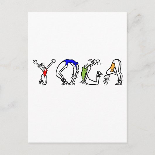 Carte Postale yoga fitness santé (Devant)