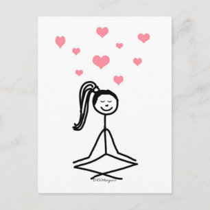 Carte Postale Yoga Girl