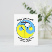 Carte Postale Yoga Girl Power Logo (Debout devant)