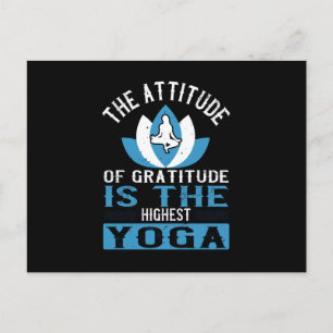Carte Postale Yoga L'attitude de gratitude est le yoga le plus é