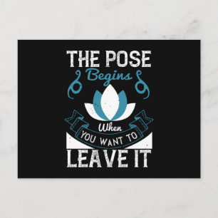 Carte Postale Yoga - Le Pose Commence Quand Vous Voulez Le Laiss