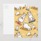 Carte Postale Yoga Llama Folie (Devant / Derrière)