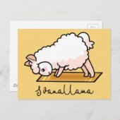 Carte Postale Yoga llama - Svanallama (Devant / Derrière)