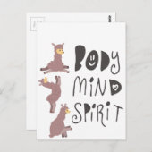 Carte Postale Yoga Llamas (Devant / Derrière)