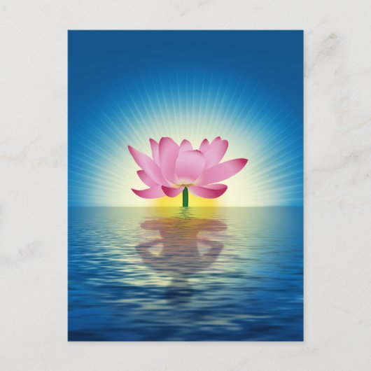 Carte Postale Yoga Lotus (Devant)