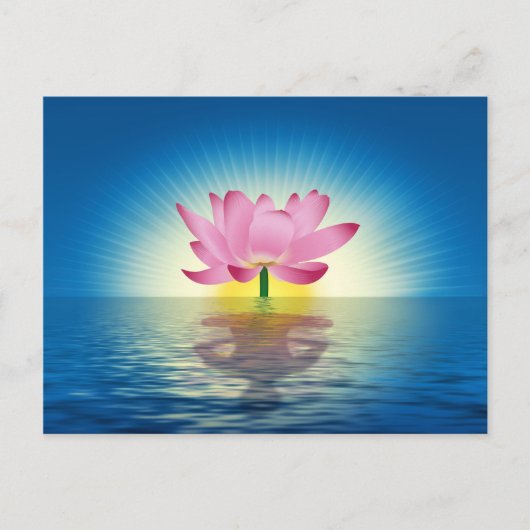 Carte Postale Yoga Lotus (Devant)