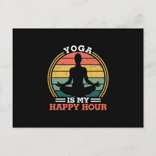 Carte Postale Yoga Lover Yoga Is My Happy Hours