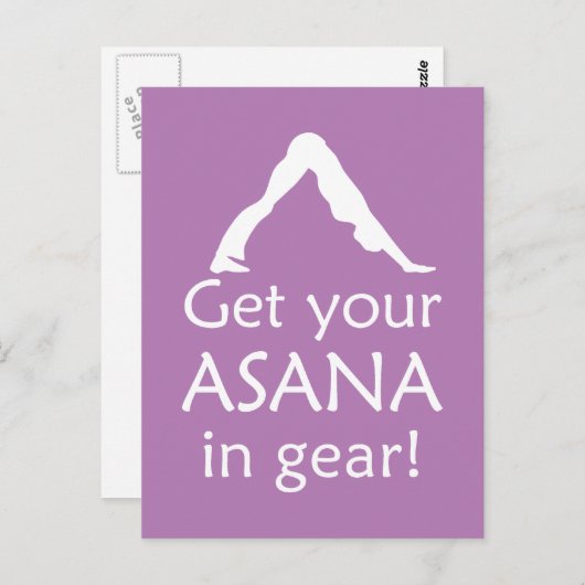 Carte Postale Yoga Obtenez Votre Asana En Équipement (Devant / Derrière)