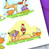 Carte postale Yoga partenaire par Nicole Janes